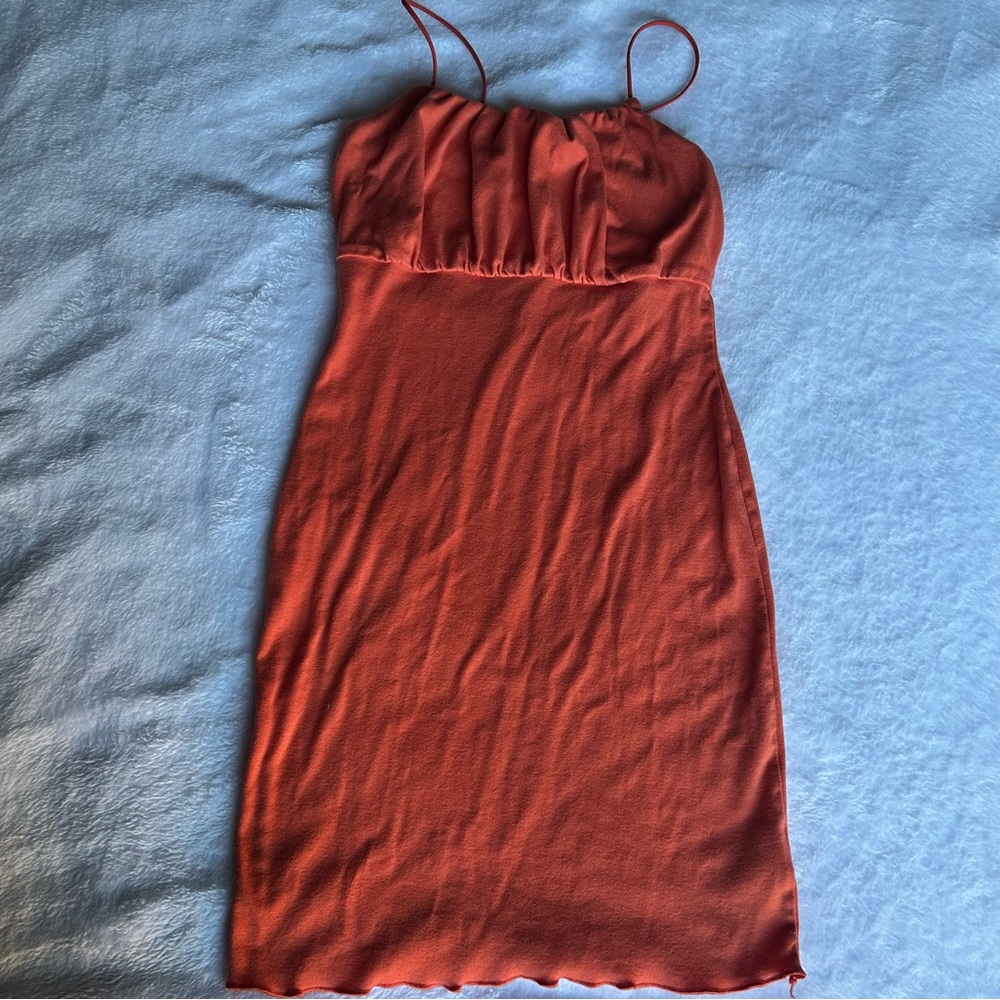 orange y2k dress